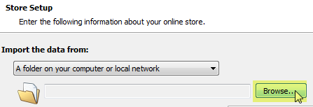 generic file browse button import from