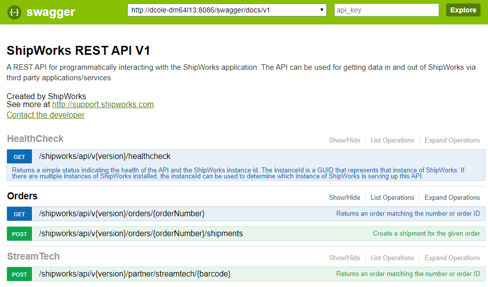 Swagger is open and the Rest API is shown in a browser window.