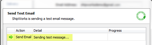 sending test email