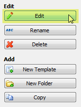 Click the Edit button in the Template Manager