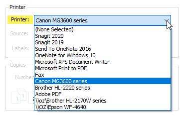 select printer