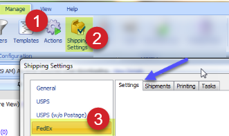manage shipping settings fedex settings
