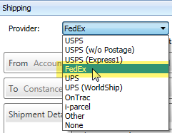 select FedEx as shipping provider for shipment