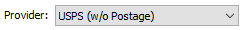 usps w/o postage selected as provider