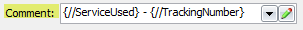 tags for service used and tracking number comment field add store