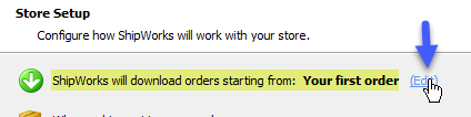 add store wizard download from first order