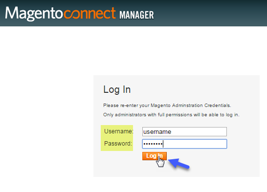 MAgentoConnectManager_LoginScreen