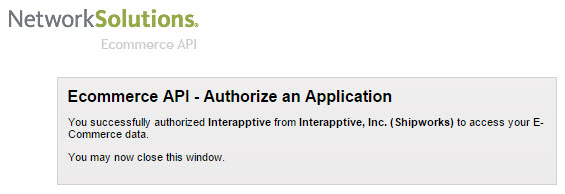 NetworkSolutions_AuthorizeApp_Success