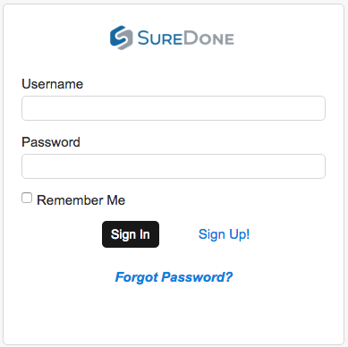 SureDone_LogInScreen