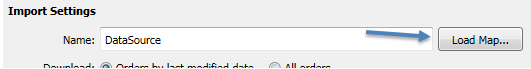 Click the load map button in the import settings screen.