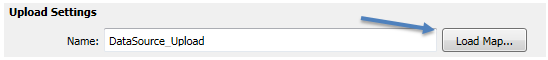 odbc load map button 2 upload settings