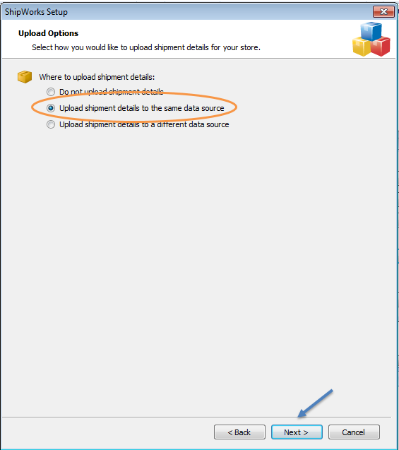 odbc select same data source full screen next button
