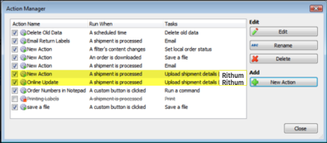 Action Manager > duplicate actions