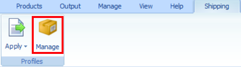 Click the Shipping tab then the Manage button.