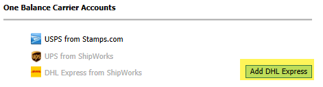 add dhl express button