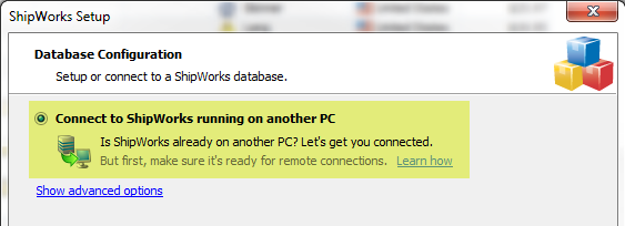 connect to ShipWorks running on another PC