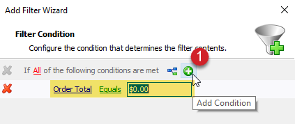 click the add new condition button