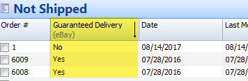 the guaranteed delivery column