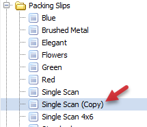 select the single scan copy template