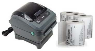 zebra 450 printer with labels