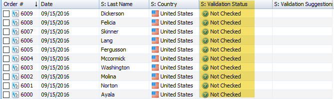 validation status not checked for multiple orders