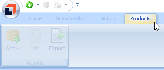 select the products tab