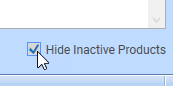 checked - hide inactive products
