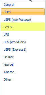 select fedex carrier list manage shipping settings