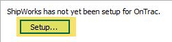 setup button ontrac