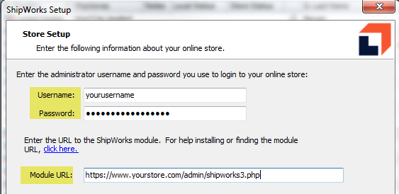 generic username password module URL