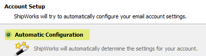 email account setup automatic account configuration