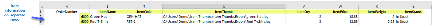 generic file example items on multiple lines