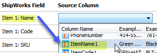 generic file column mapping item name 1