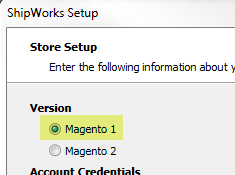 select store type magento1