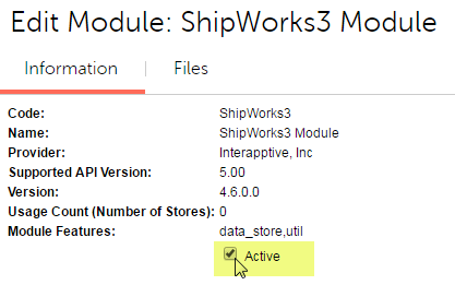 mark shipworks module miva active