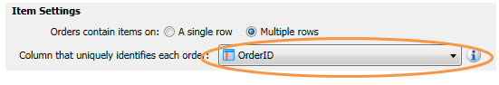 odbc column mapping items multiple rows identifier orderid