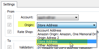 select store address as default address shipping carrier