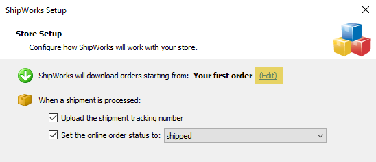 add store wizard download from upload tracking number set order status to generic