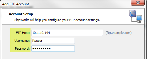 generic file add host username password FTP