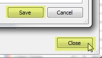 click save then close button buttons