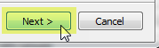 ShipWorks NEXT button with cancel