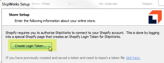 shopify login token button