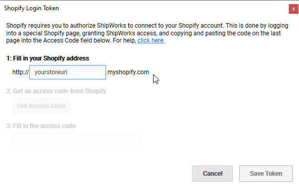 shopify store URL