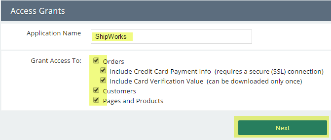 ShopSite_ConfigureAccessGrants