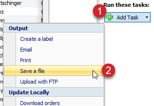 Click Add Task and select Save File