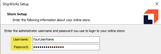 Enter the username and password.