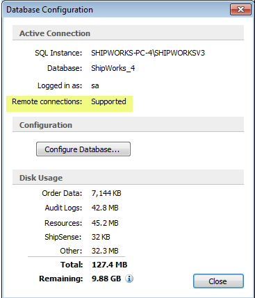remote connections supported