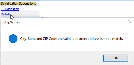 city state and zip are valid but street address is not a match