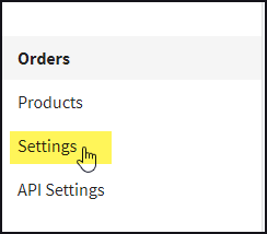 Click Settings in the left hand side bar