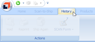Select the History tab.